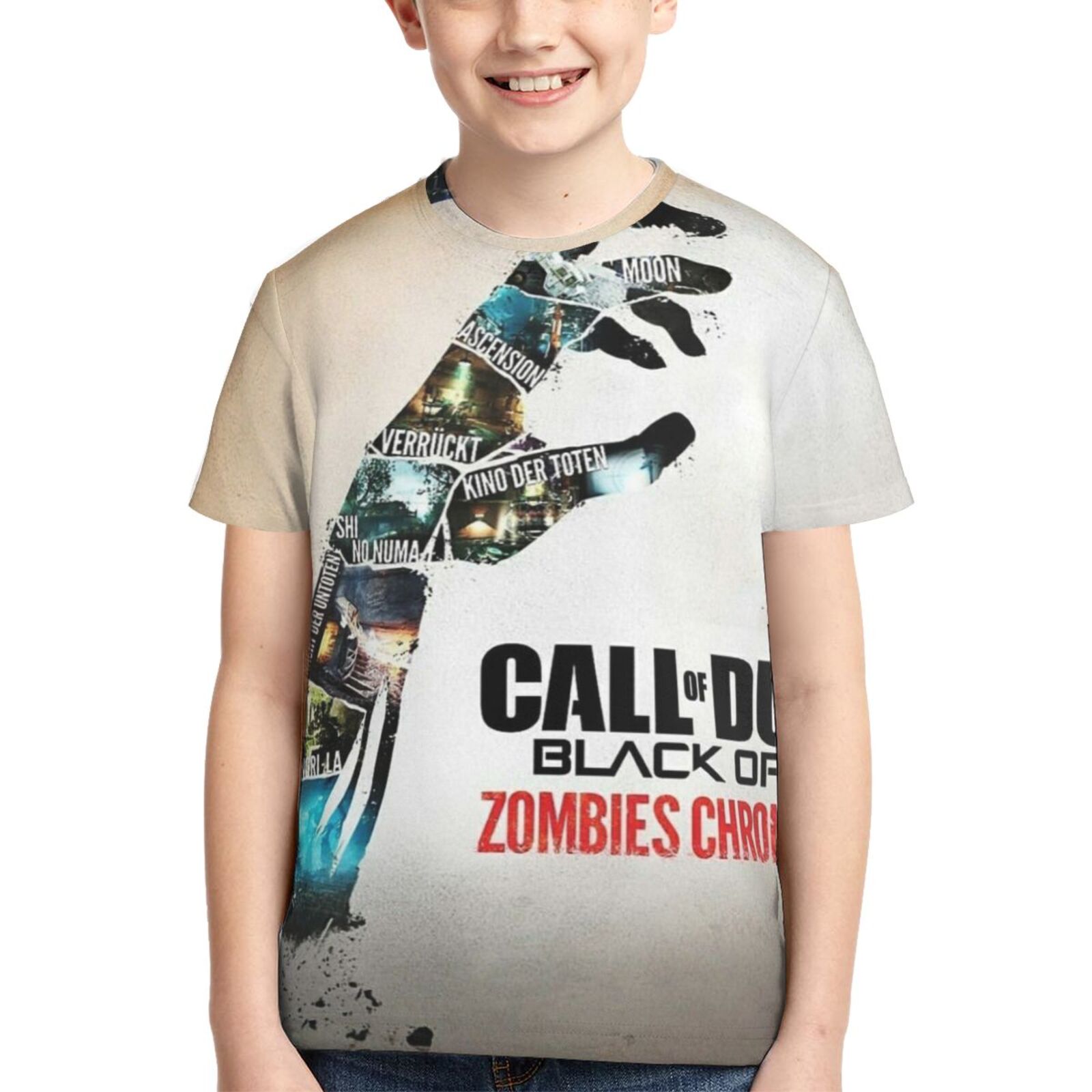 Kids Game Call Of Duty T-Shirts Youth 3D Print Short Sleeve Kid's Game Shirt Teenage Fashion Tee for Boys Girls X-Small